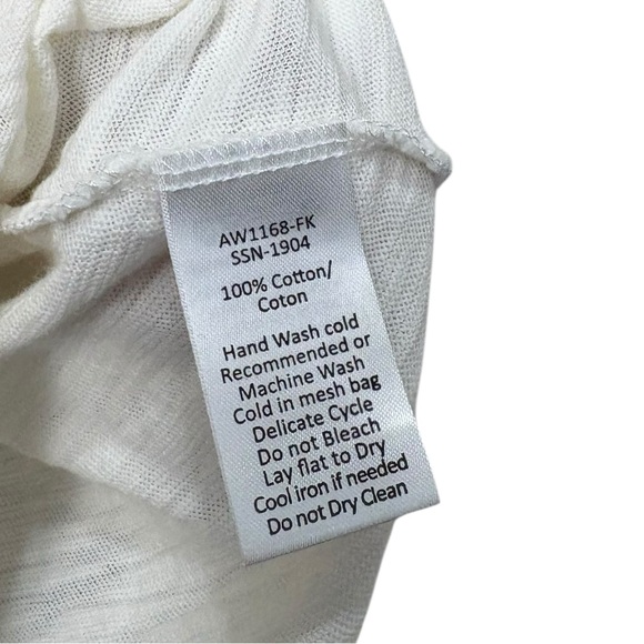 ATM SLUB JERSEY SCHOOLBOY V-NECK TEE WHITE SIZE XS - Picture 9 of 9